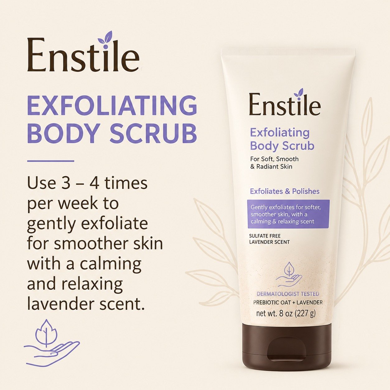ENSTILE Gentle Exfoliating Lavender Body Scrub - Image 3