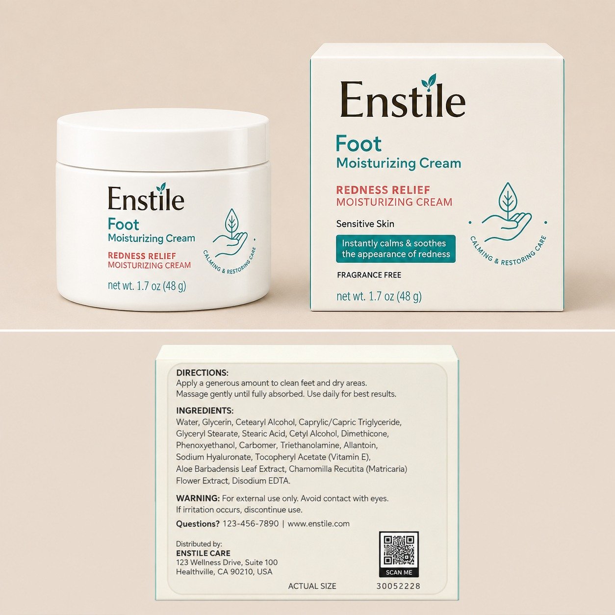 ENSTILE Soothing Moisturizing Daily Foot Cream - Image 3